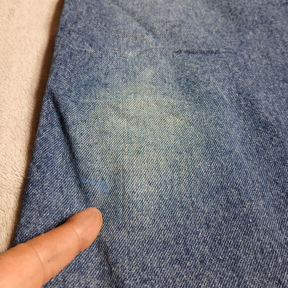 Lot (2) Lee Jeans Mens 42X34 Blue Straight Classic Work USA Made Vtg 80s Denim - Picture 14 of 16